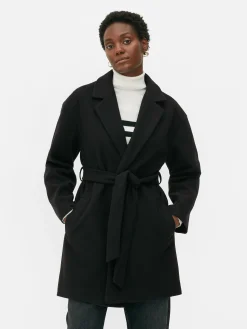 Abrigo Cruzado Con Cinturón