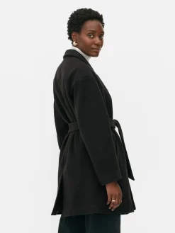 Abrigo Cruzado Con Cinturón