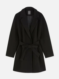 Abrigo Cruzado Con Cinturón