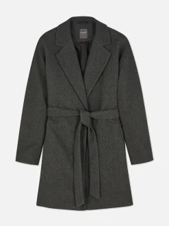 Abrigo Cruzado Con Cinturón