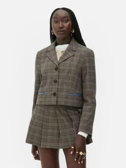 Americana Corta De Cuadros De Rita Ora