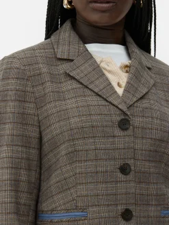 Americana Corta De Cuadros De Rita Ora