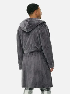 Bata Con Estampado Devoré A Rayas