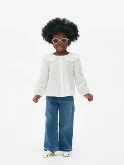 Blusa De Tejido Dobby Con Topos