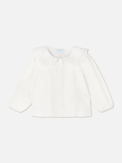 Blusa De Tejido Dobby Con Topos