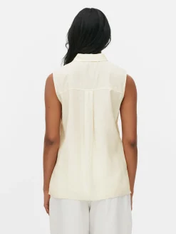 Blusa Sin Mangas Con Botones