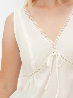 Blusa Sin Mangas Con Escote De Pico