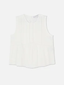 Blusa Sin Mangas Con Volantes