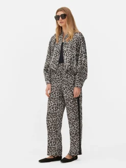 Bómber Con Estampado De Leopardo