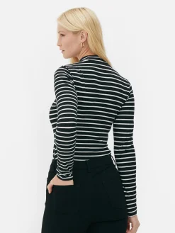 Bodi De Cuello Alto Y Manga Larga