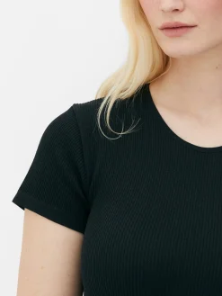 Body Estilo Camiseta Acanalado Sin Costuras