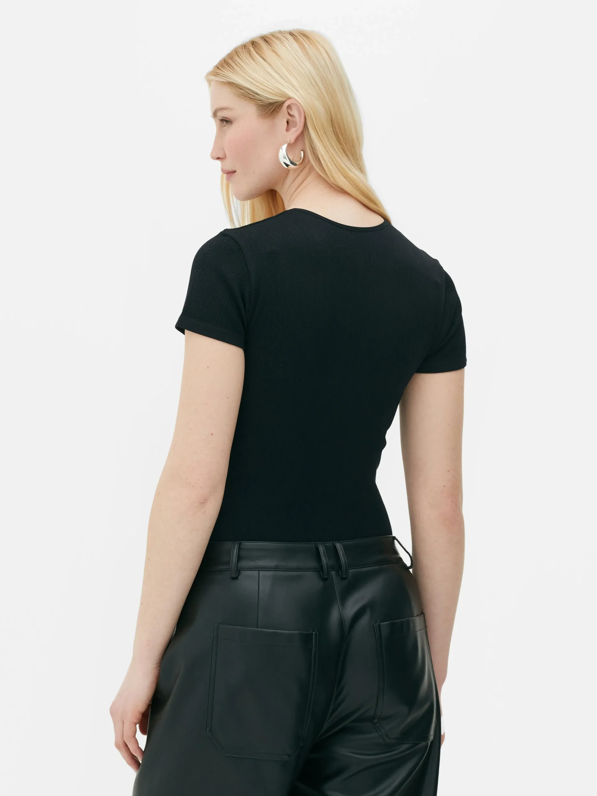 Body Estilo Camiseta Acanalado Sin Costuras