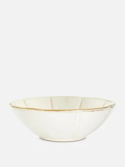 Bol De Pasta Con Adorno De Pétalos