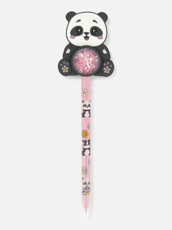 Bolígrafo De Panda Con Purpurina