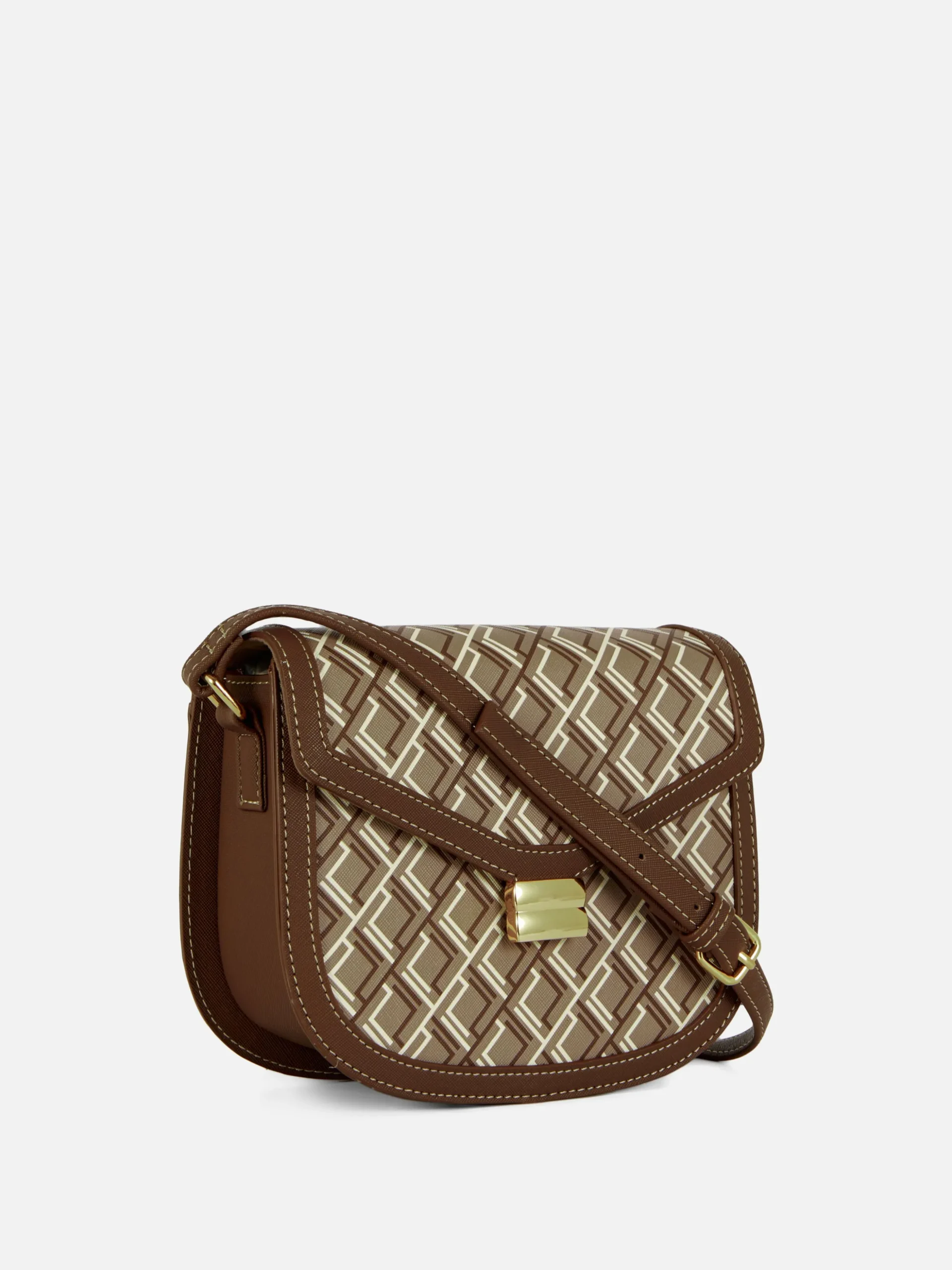 Bolso Saddle Con Monograma Gráfico