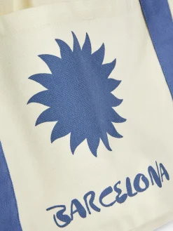 Bolso Shopper De Lona Extragrande Con Diseño Urbano