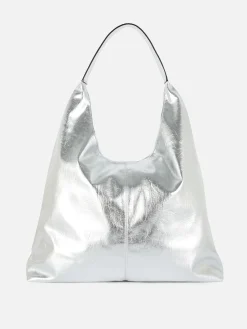 Bolso Shopper De Piel Sintética Metalizada