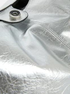 Bolso Shopper De Piel Sintética Metalizada