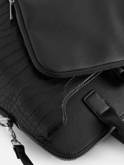 Bolso Tote Con Bolso Plano De Mano Extraíble