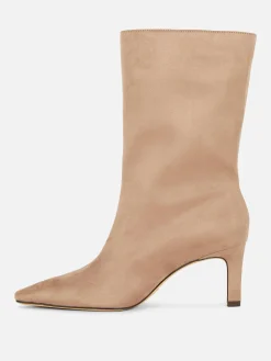 Botas De Antelina Con Tacón De Aguja