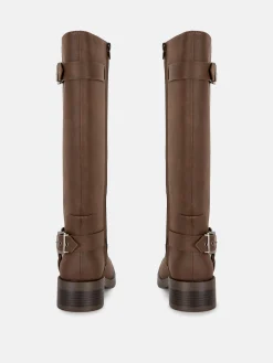 Botas De Motorista De Punta Cuadrada