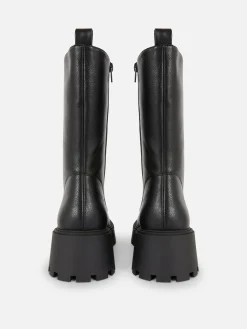 Botas Moteras Gruesas Con Cordones