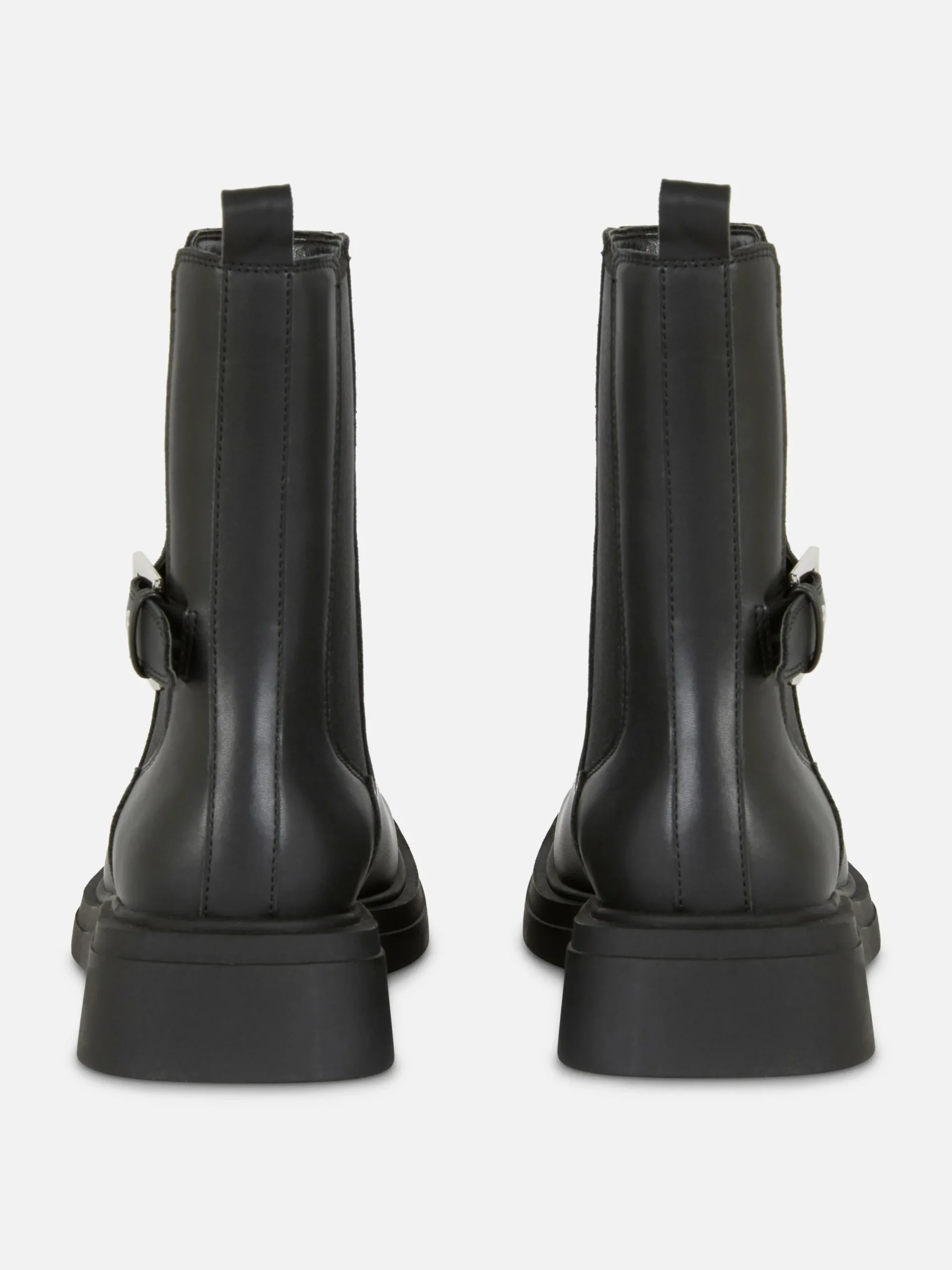 Botines Chelsea De Piel Sintética Con Punta Cuadrada