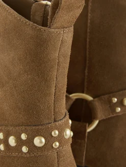 Botines De Antelina Con Tachuelas De Rita Ora