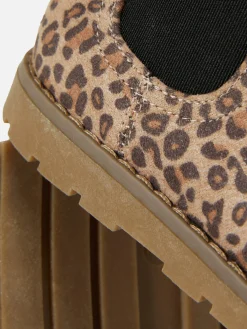 Botines De Leopardo Con Cremallera