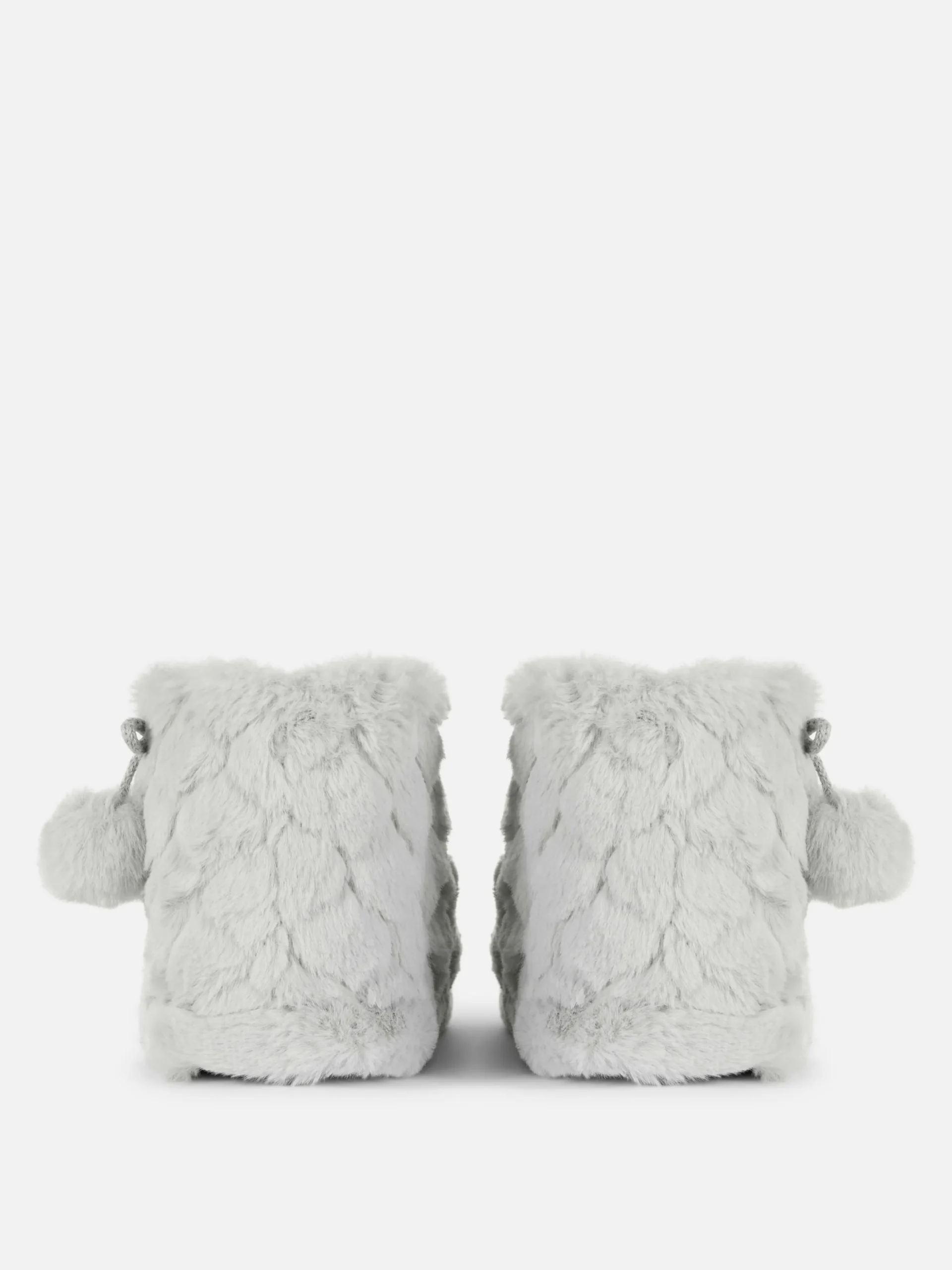 Botines De Pelo Con Pompones