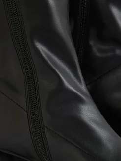 Botín Elástico De Punta Cuadrada