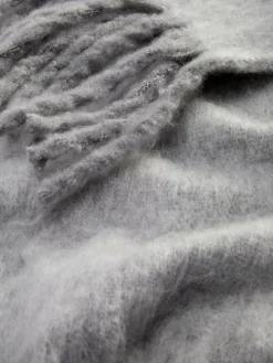 Bufanda Cepillada Con Borlas