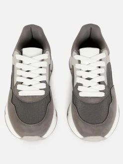 Calzado Deportivo De Suela Gruesa Con Paneles