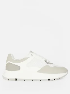 Calzado Deportivo De Suela Gruesa Con Paneles