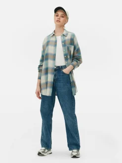 Camisa A Cuadros De Corte Masculino