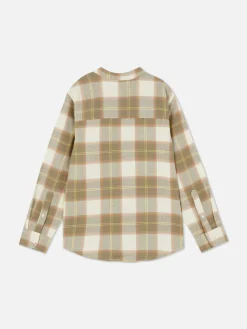 Camisa A Cuadros De Manga Larga