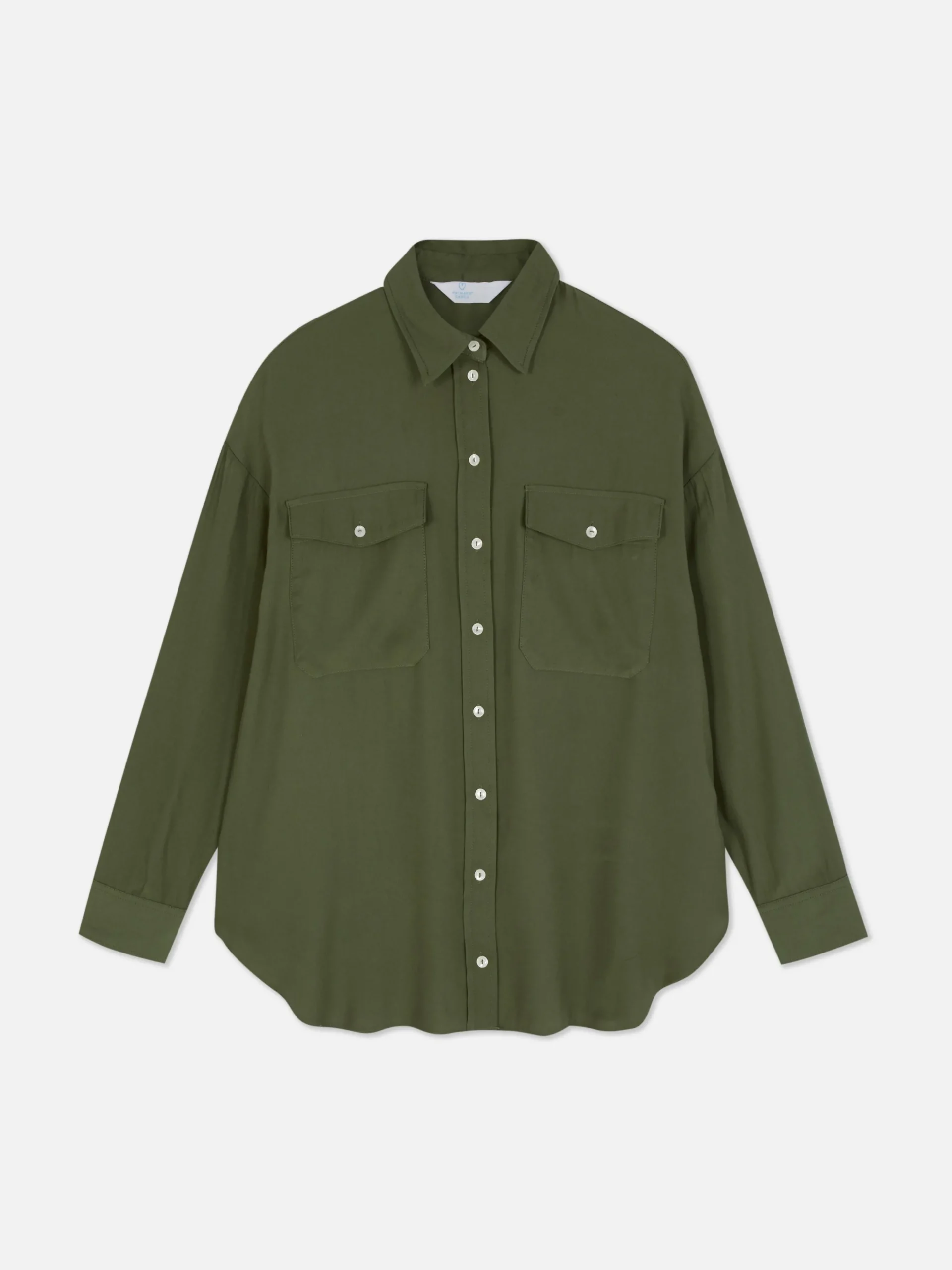 Camisa Con Cuello Abotonado Y Bolsillo En El Pecho