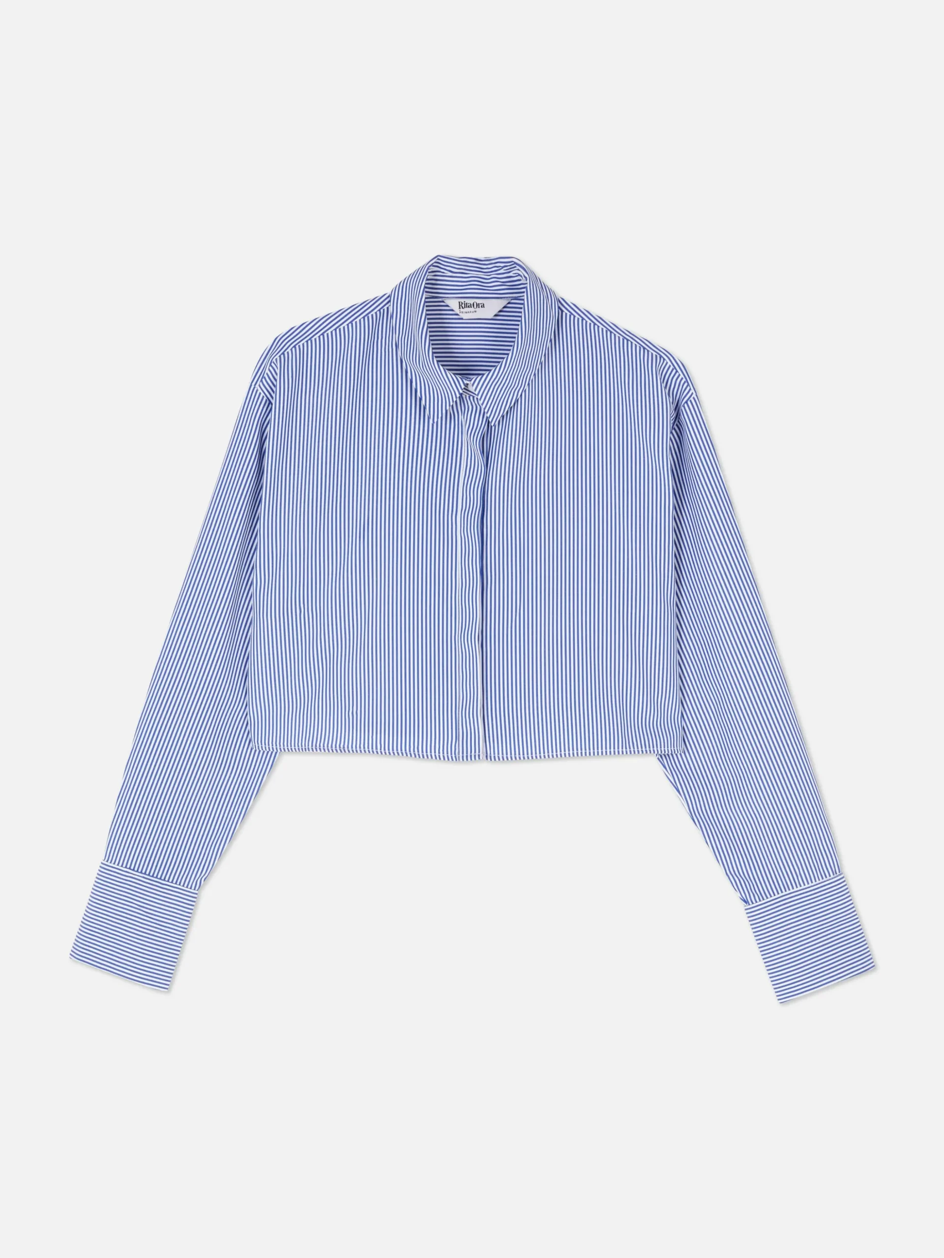 Camisa Corta A Rayas De Rita Ora
