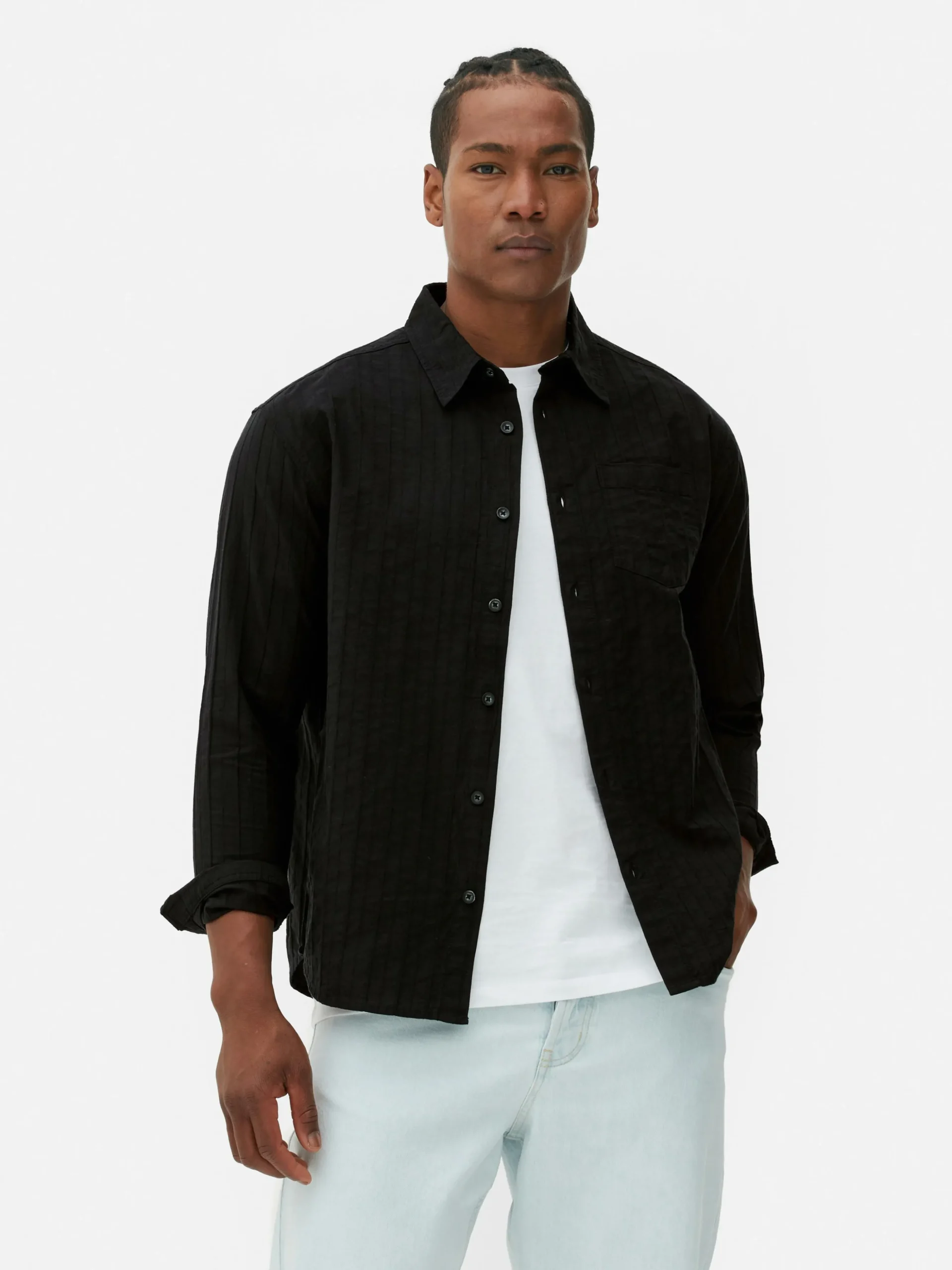 Camisa De Jacquard Con Manga Larga