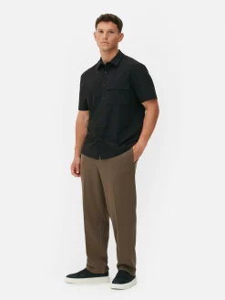 Camisa De Manga Corta Y Corte Cuadrado De Kem