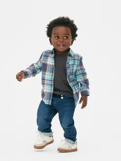 Camisa De Manga Larga A Cuadros