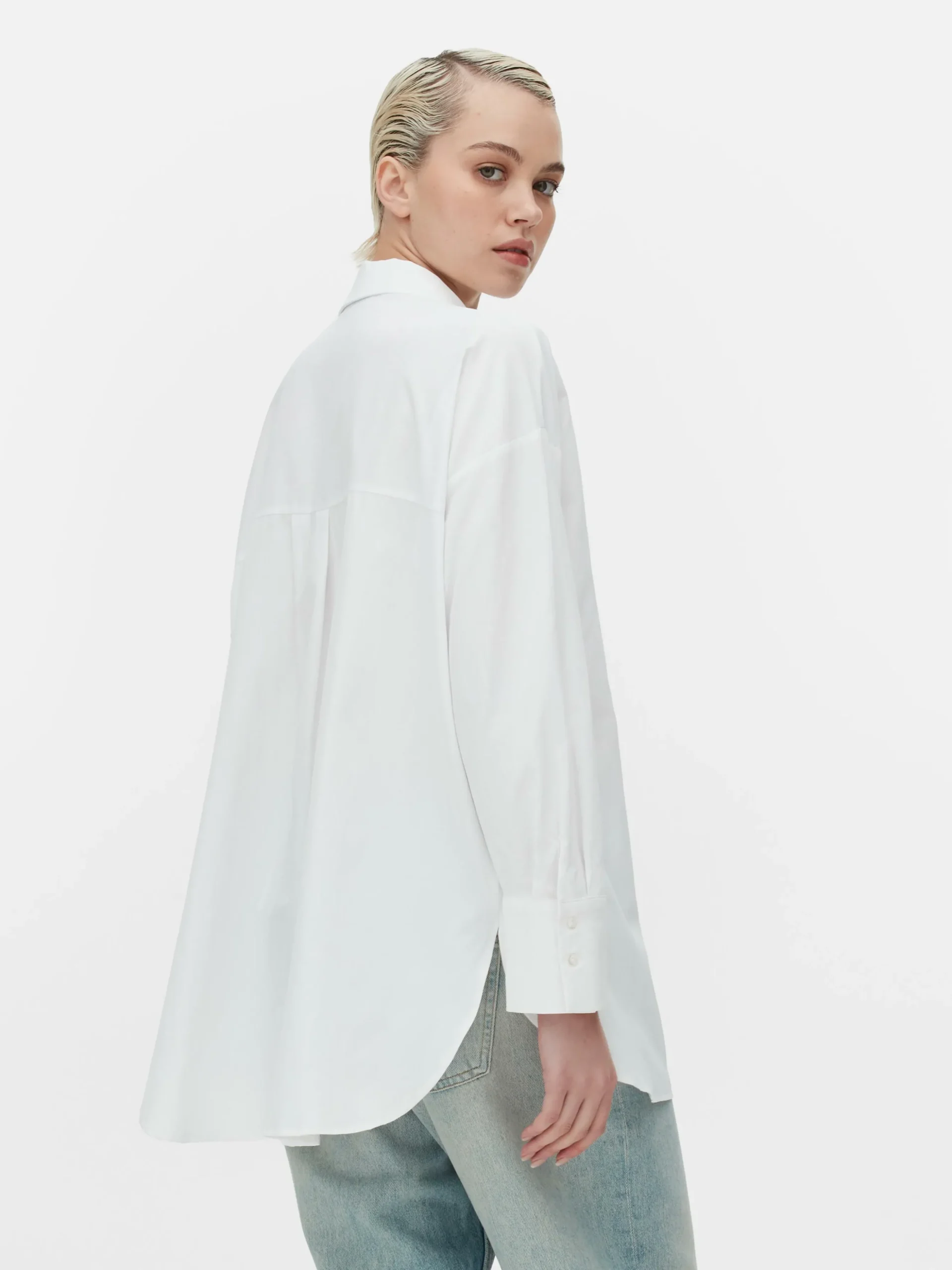 Camisa De Popelina De Corte Oversize