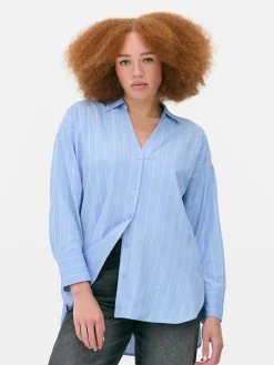 Camisa De Popelina De Corte Oversize