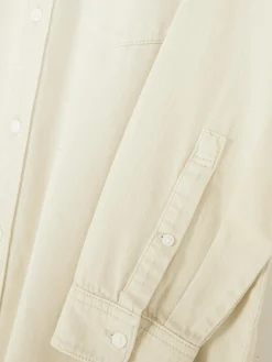 Camisa De Sarga De Algodón De Manga Larga