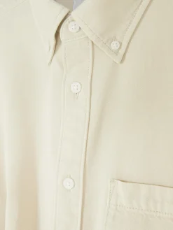 Camisa De Sarga De Algodón De Manga Larga