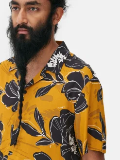 Camisa Floral De Manga Corta