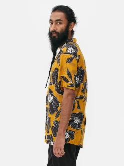 Camisa Floral De Manga Corta