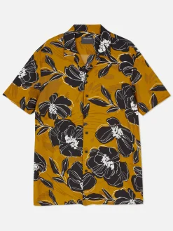 Camisa Floral De Manga Corta