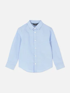 Camisa Oxford De Manga Larga Para Niño Pequeño