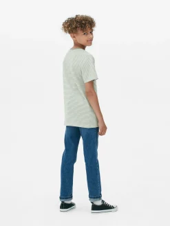 Camiseta A Rayas En Jacquard Para Niño Mayor